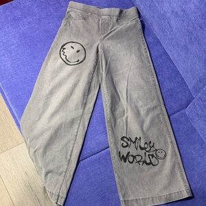H&M Gray Kids Casual Bottoms with Smiley Design